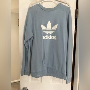 adidas Light Blue Trefoil Crewneck Sweatshirt